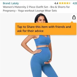 Lately Maternity Workout Set Sz Small